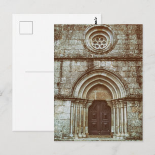Medieval gothic portal i Santiago de Antas Vykort