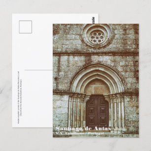 Medieval gothic portal i Santiago de Antas Vykort