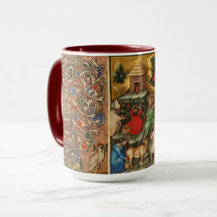 MEDIEVAL GRAPE VINEYARD HARVEST Antique Grapevine Mugg