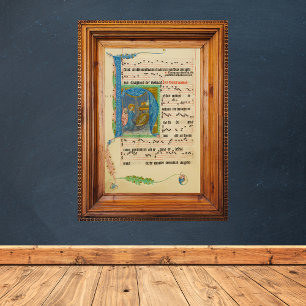 Medieval Gregorian Chant-julhandskript Poster