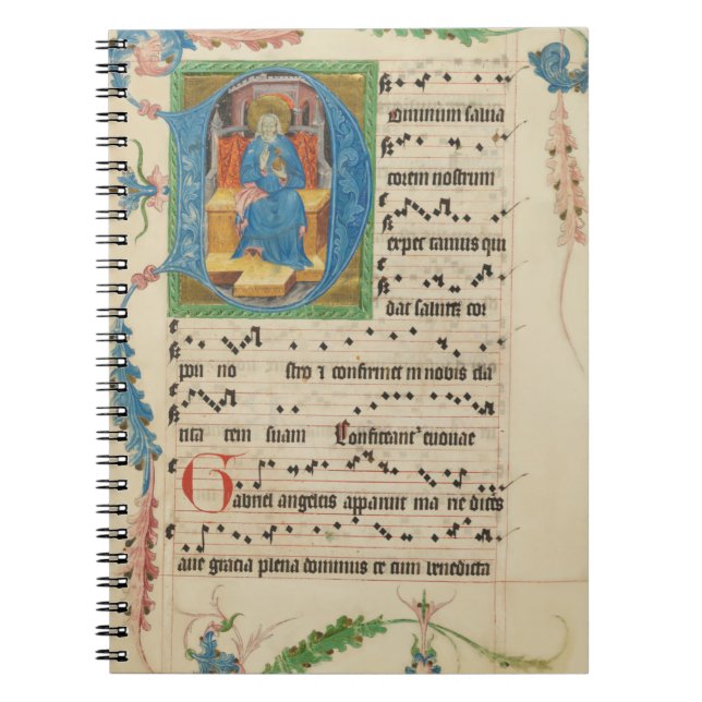 Medieval Gregorian Chant Manuscript Lakan Music Anteckningsbok (Framsidan)