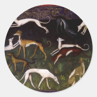 Medieval Greyhounds i Deep Forest Runt Klistermärke