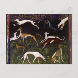 Medieval Greyhounds i Deep Skogen Vykort