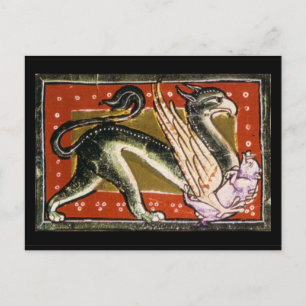 Medieval Griffin-vykort Vykort