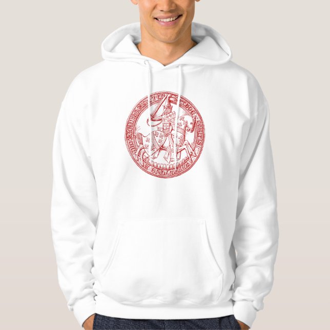 Medieval Heraldry Seal of Thomas de Beauchamp Hoodie (Framsida)