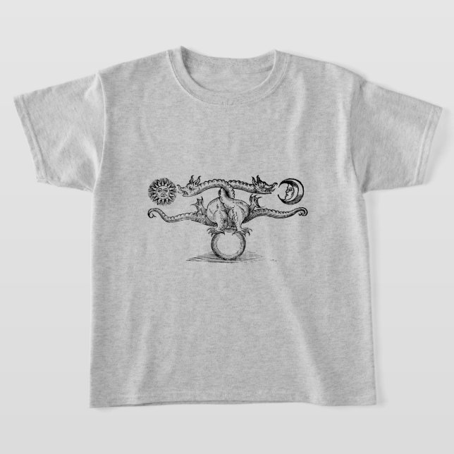 Medieval Hermes Dragons Tee Shirt (Laydown)