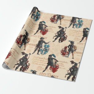 Medieval Heroes Knight i Shining Military Armor Presentpapper