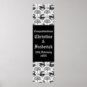 Medieval Hjort och Träd, dekorativt lodrät banne Poster