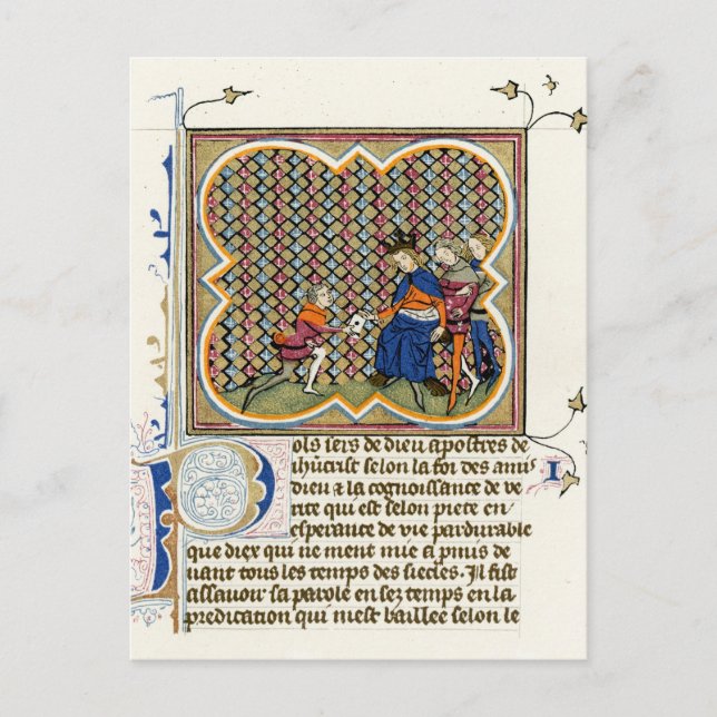 Medieval Illumination St Paul's Epistle Vykort (Framsida)