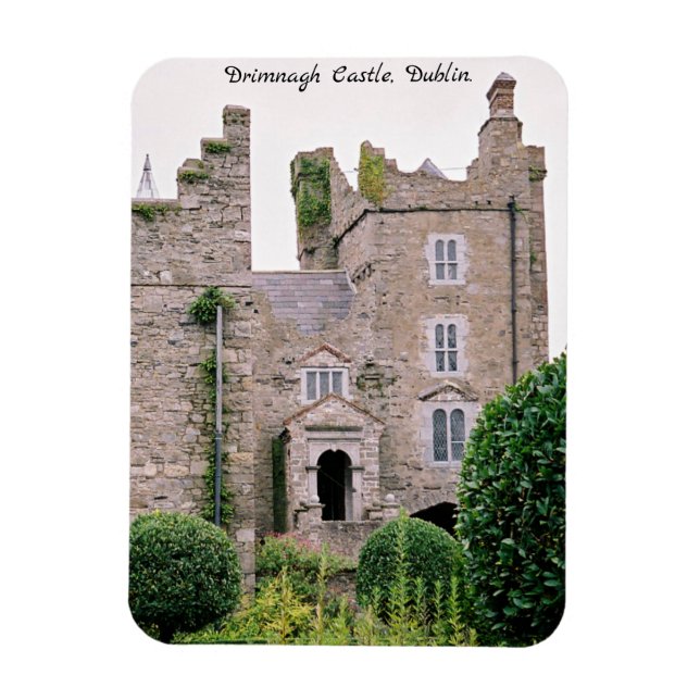 Medieval Ireland Drimnagh Castle antique trädgårde Magnet (Vertikal)