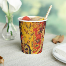 Medieval italiensk röd blå Gult Chinoiserie