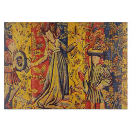 Medieval italiensk röd blå Gult Chinoiserie