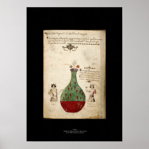 Medieval Italienska Alchemy Poster Plate 1