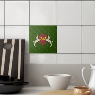 Medieval Jacka av Arm Monogram Kakelplatta