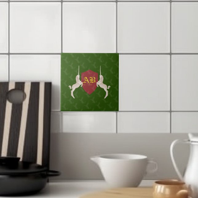 Medieval Jacka av Arm Monogram Kakelplatta (Skapare uppladdad)