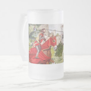 Medieval Joust framför Castle Beer Mugg