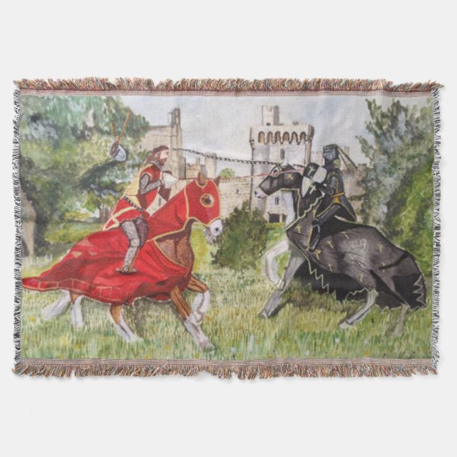 Medieval Joust Tapestry Filt (Framsidan)