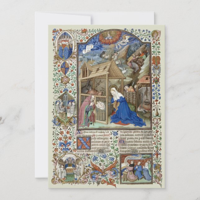 Medieval jultomativitet av Bedford Master Julkort (Framsida)