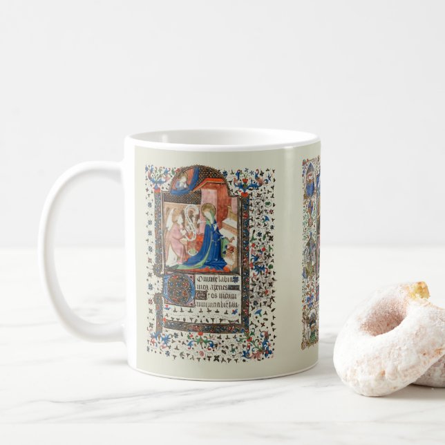 Medieval jultomativitet av Bedford Master Kaffemugg (Med munk)