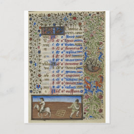 Medieval kalender: oktober vykort