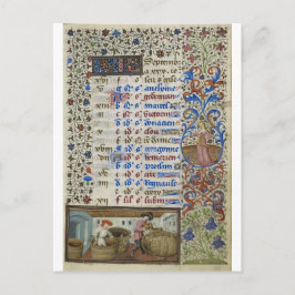 Medieval kalender: september vykort