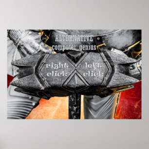 Medieval Knight - Alternative Computer Genius Poster