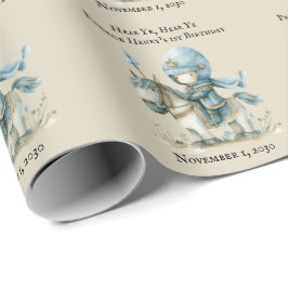 Medieval Knight Boy's 1a Birthday Presentpapper