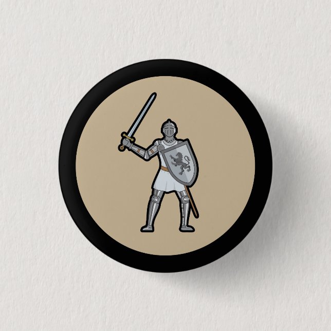 Medieval Knight Button Knapp (Framsida)