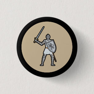 Medieval Knight Button Knapp