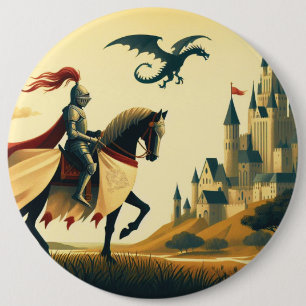 Medieval Knight/drake/castle fantsy Knapp