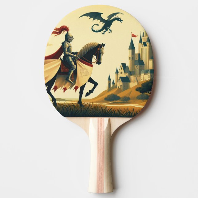 Medieval Knight/drake/castle fantsy Pingisracket (Framsidan)