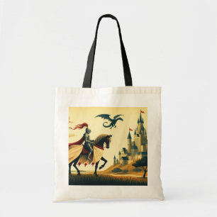 Medieval Knight/drake/castle fantsy Tygkasse