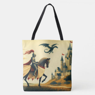Medieval Knight/drake/castle fantsy Tygkasse