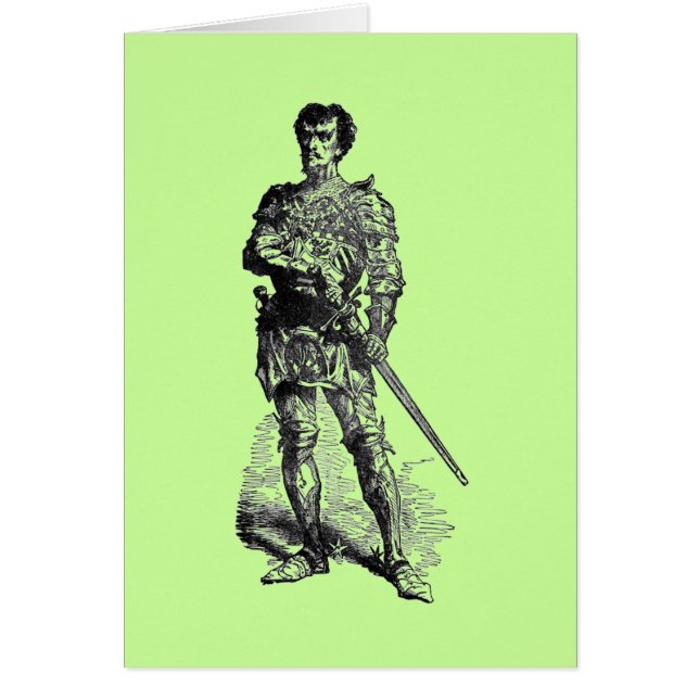 Medieval Knight Hälsningskort (Framsidan)