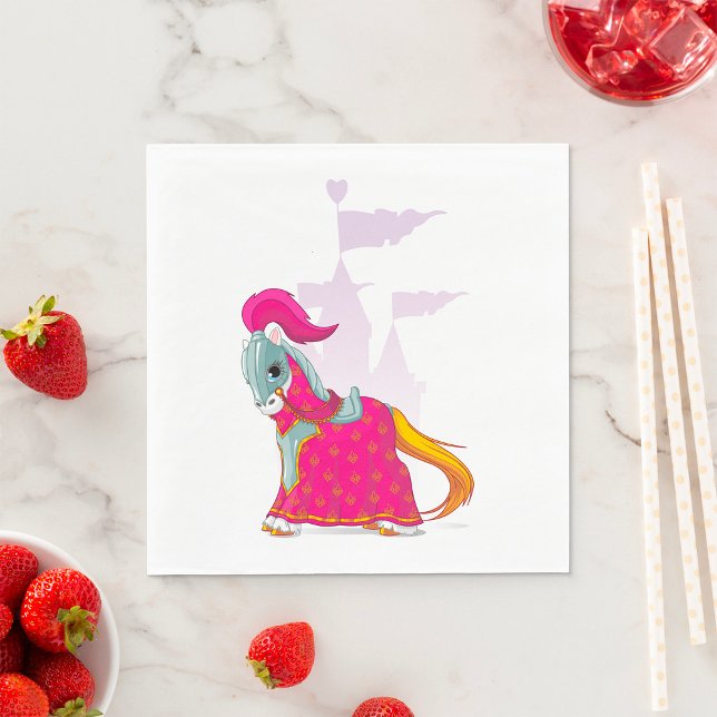 Medieval Knight Horse i Armor Fantasy Pappersservett (Skapare uppladdad)