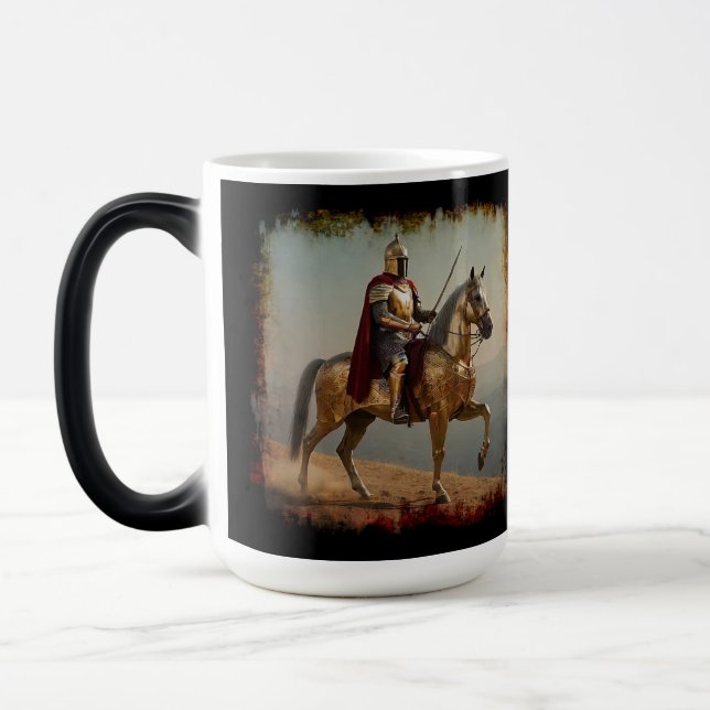 Medieval Knight i Spanien Magisk Mugg (Vänster)