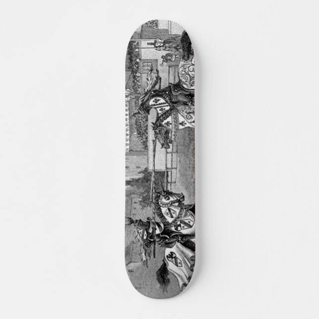 Medieval Knight Jousting Skateboard Bräda 20,5 Cm (Framsida)