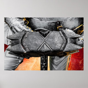 Medieval Knight med en Poster