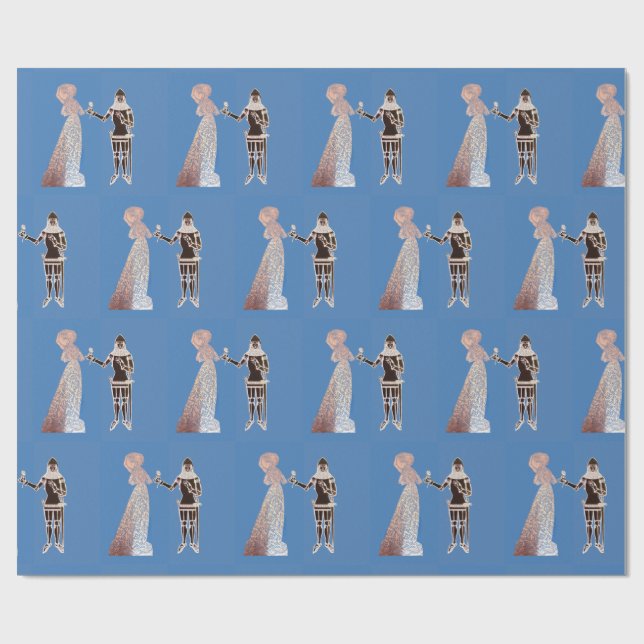 Medieval Knight och dam Presentpapper (Platt)