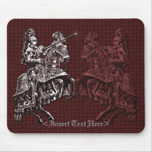 Medieval Knight Silver och Red Mouse Pad Musmatta