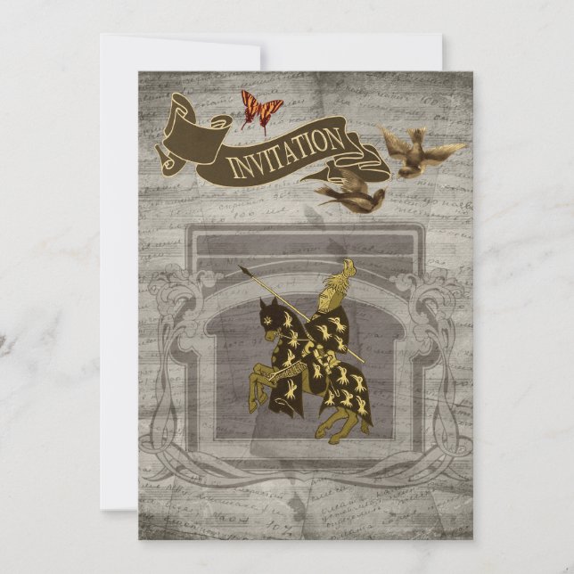 Medieval Knight Spara datumkort Spara Datumet (Framsida)