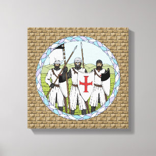 Medieval Knight Templar Canvastryck