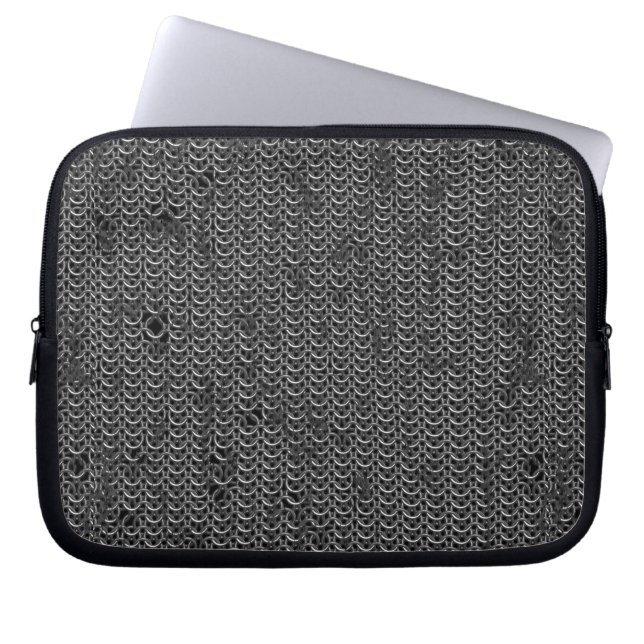 Medieval Knight Templar Chain Mail, effekt Laptop Sleeve (Framsidan)