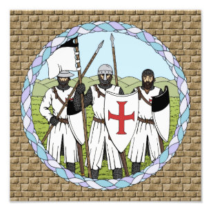 Medieval Knight Templar Fototryck