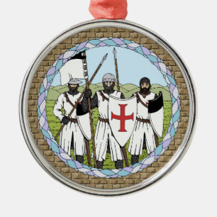 Medieval Knight Templar Julgransprydnad Metall