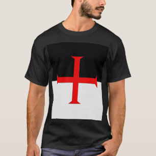Medieval Knight Templar Kor Flagga T-shirt