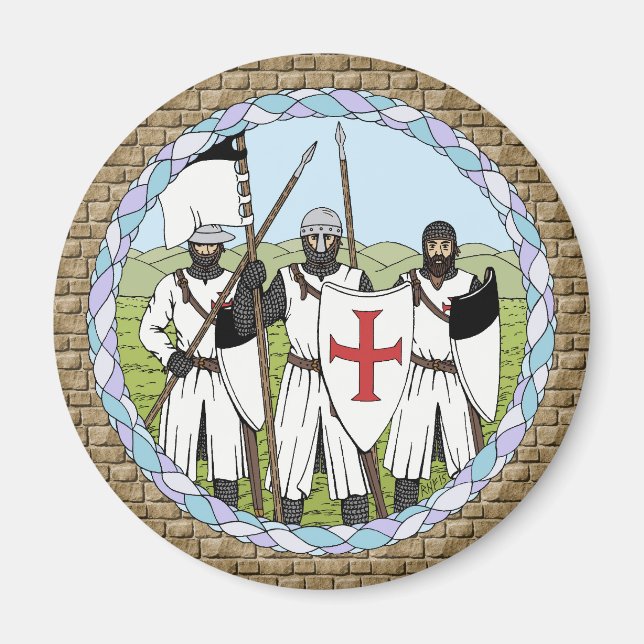 Medieval Knight Templar Magnet (Framsidan)