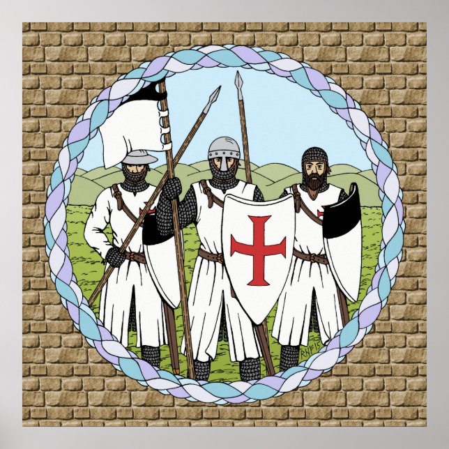 Medieval Knight Templar Poster (Framsidan)
