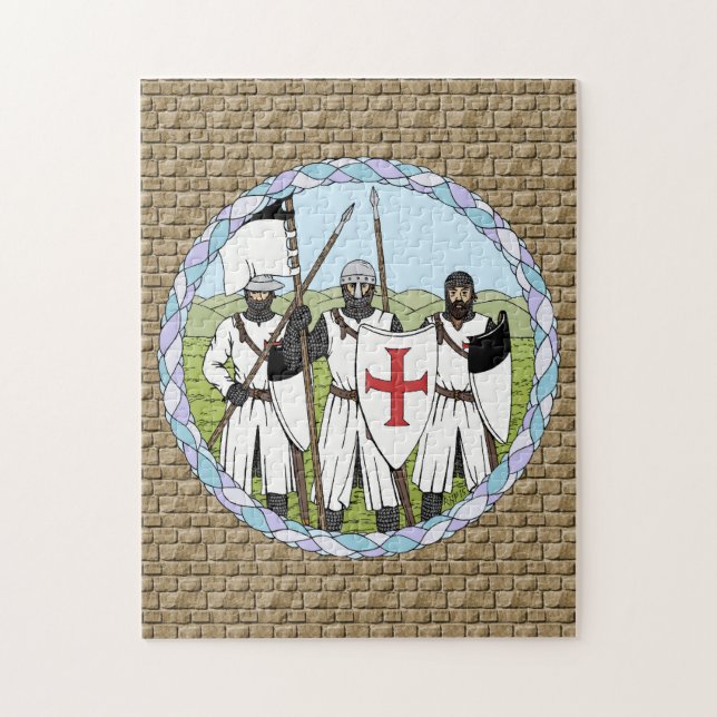 Medieval Knight Templar Pussel (Vertikal)