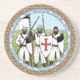 Medieval Knight Templar Underlägg Sandsten